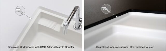 Yoshimoto HS800 sink's seamless undermount
