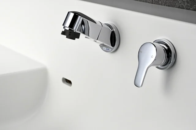 Faucet for high back vanity