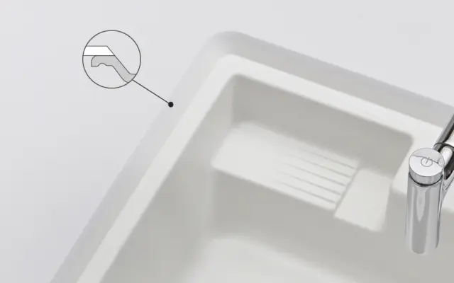 YFB counter and seamless undermount kitchen sink solution