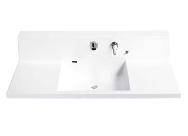 Chậu rửa mặt liền khối lưng cao DH lệch tâm