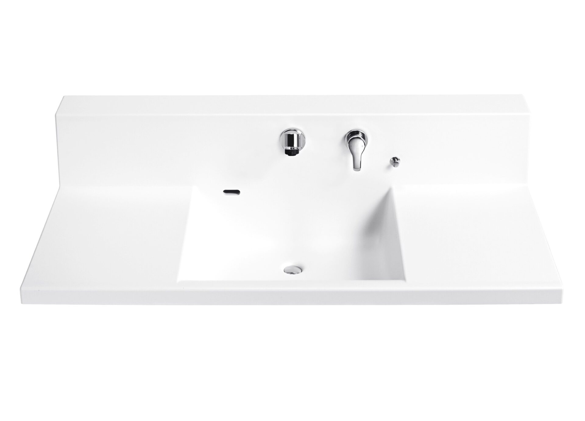 Chậu rửa mặt liền khối lưng cao DH lệch tâm