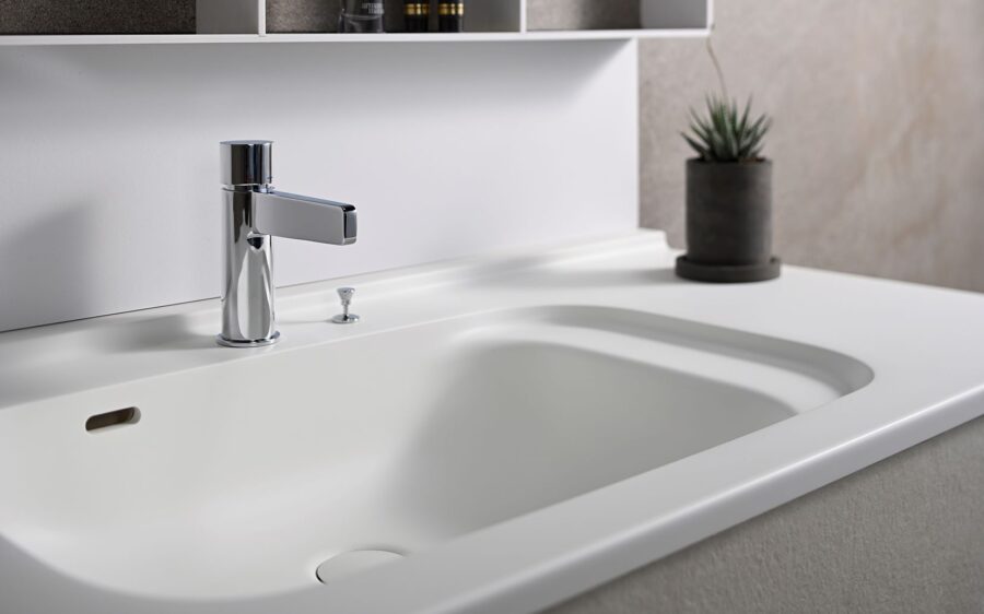 Chậu rửa mặt liền khối DA làm từ đá cẩm thạch nhân tạo BMC