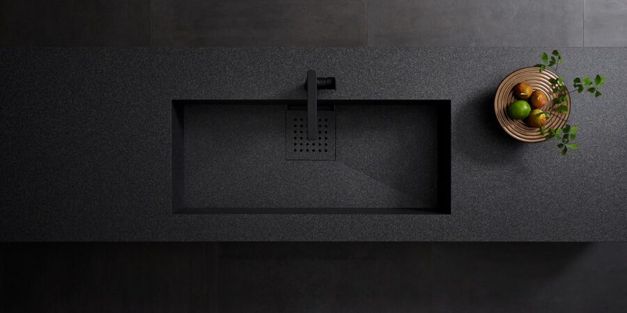 Bếp Lo Stesso làm từ mặt đá cao cấp Ultra Surface màu CAN1200