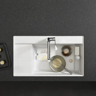 Chậu rửa chén đá Crystal Surface chống bám bẩn và kháng khuẩn hiệu quả