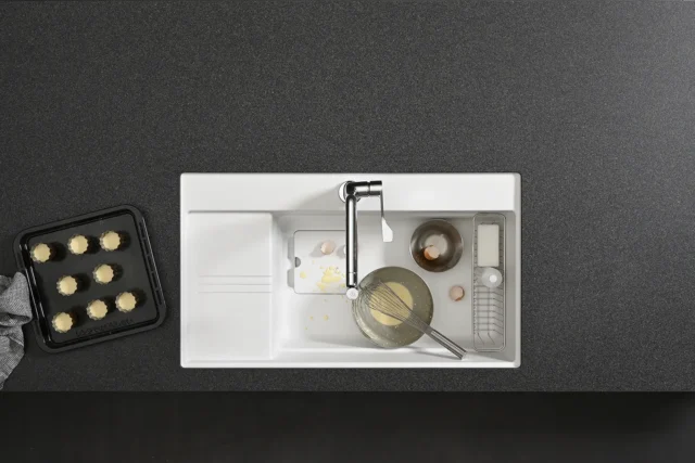 Chậu rửa chén đá Crystal Surface chống bám bẩn và kháng khuẩn hiệu quả