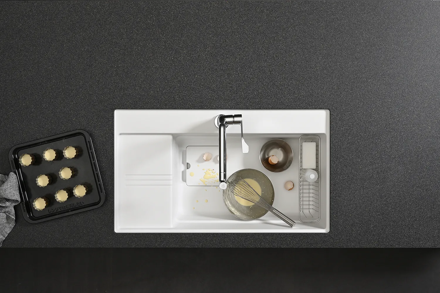 Chậu rửa chén đá Crystal Surface chống bám bẩn và kháng khuẩn hiệu quả