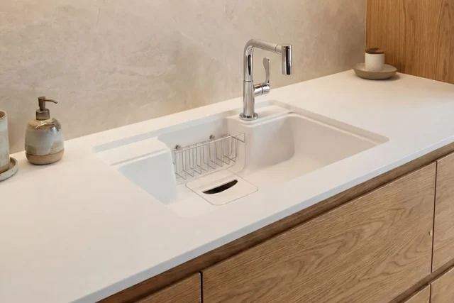 Chậu rửa chén đá Yoshimoto mã HS780 màu trắng