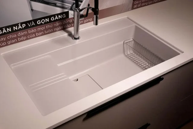 Chậu Crystal Surface màu xám