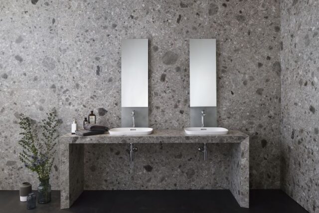 Chậu HV3852 và mặt bàn đá ceramic