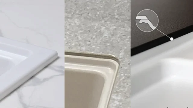 Ảnh minh họa 3 cách lắp chậu rửa chén đá vào mặt bàn bếp