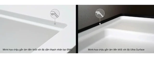 Công nghệ gắn âm liền khối chậu rửa chén vào mặt đá bếp của Yoshimoto Global