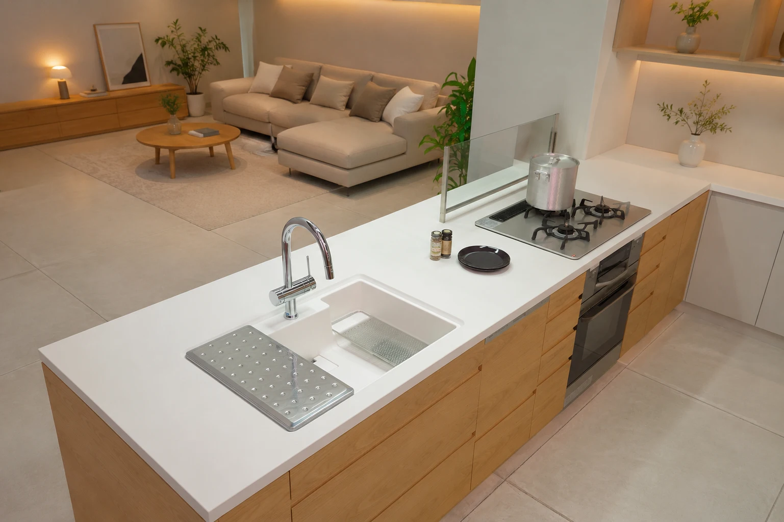 Mặt bếp đá cẩm thạch nhân tạo BMC